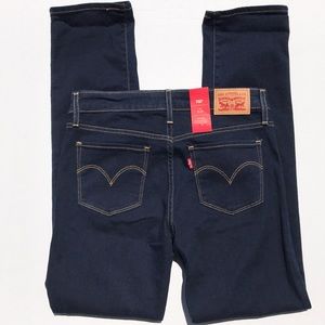 Womens Levis 712 Slim 6 Short Mid Rise Dark 28x30